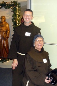 Fr. Mark Soehner, OFM, and Br. Al Mascia, OFM, the Mall Outreach of Christmas 2013