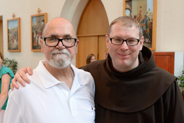 Br. Michael Charron, OFM, and his father Robert