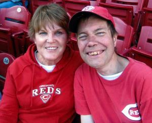 Barb and Jeff at a Reds game