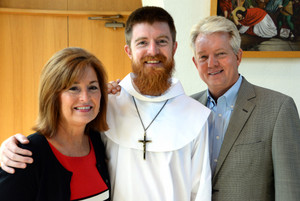 Fr. Richard Goodin, OFM, with his parents Judy and Rick