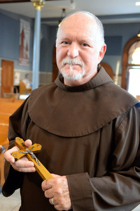 Br. Tim with his Missioning Crucifix