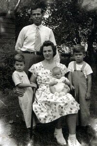 The Langenderfer family: parents Fintan and Florence, sons Max, Bob, and Carl