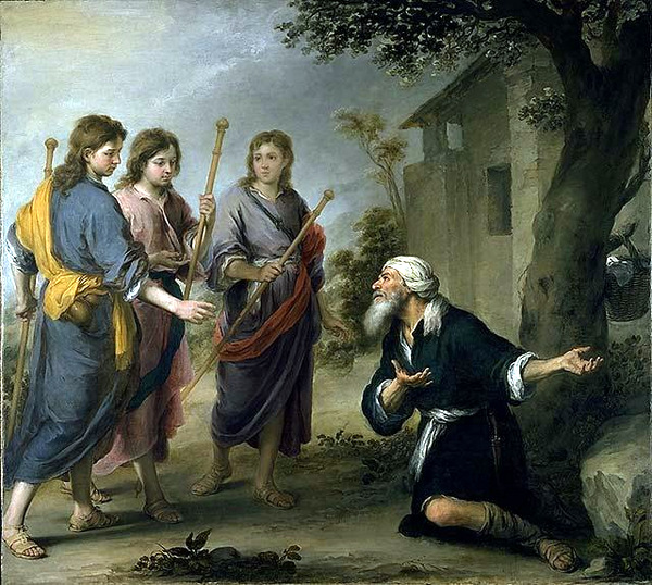 Abraham receiving the three angels 1667 EDIT 600